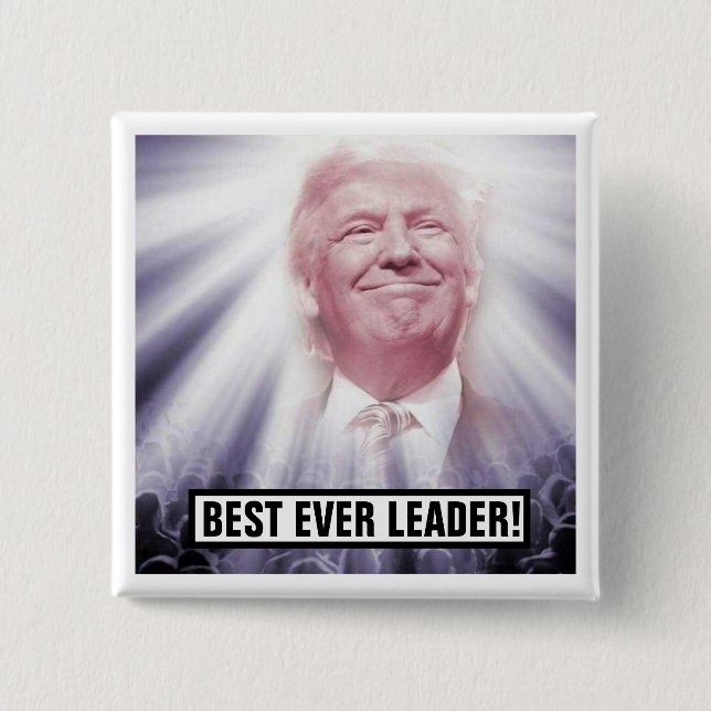 Best  Ever  Leader 15 Cm Square Badge (Front)