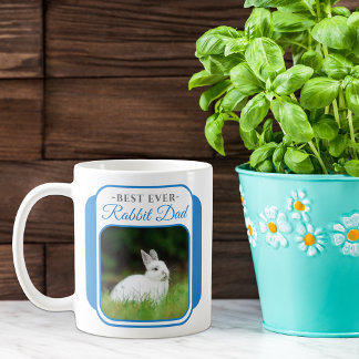 Best Ever Rabbit Dad Two Photo Keepsake Coffee Mug
