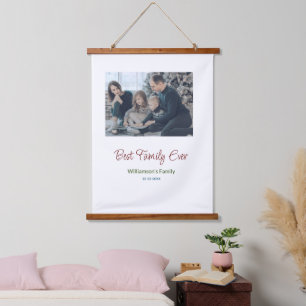 Best family ever add family name picture date year hanging tapestry