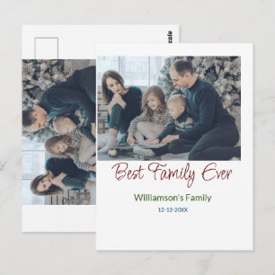 Best family ever add family name picture date year postcard