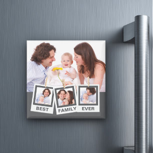 Best Family Ever Custom Instagram 4 Photo Collage Magnet