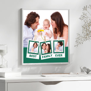 Best Family Ever Custom Instagram 4 Photo Collage Poster