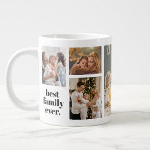 Best Family Ever - Family Photo Collage Large Coffee Mug