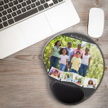 Best Family Ever - Photo Collage with Zigzag Strip Gel Mouse Pad<br><div class="desc">Keep your workspace productive with this happy reminder of your "why"! The template for this gel mousepad is set up ready for you to add 5 of your favourite photos. The main photo will be used as the background and the remaining 4 photos will be laid out in a zigzag...</div>