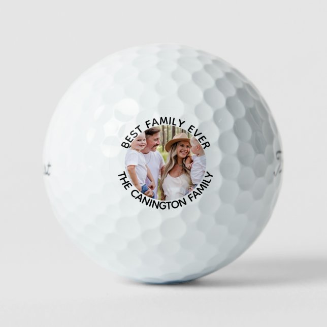 Best Family Ever Photo Name Titleist Pro VI  Golf Balls (Front)