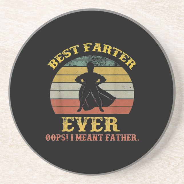 Best Farter Ever Oops Father Gift Coaster (Front)