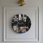 Best Father Ever | Father's Day 6 Photo Collage Dartboard<br><div class="desc">Celebrate your dad with our Best Father Ever Photo Collage Dartboard. Perfect for Father’s Day or any special occasion, this personalised dartboard features a 6-photo collage to showcase your favourite family memories. The phrase "Best Father Ever" is styled in elegant black script with classic serif accents for a modern, heartfelt...</div>