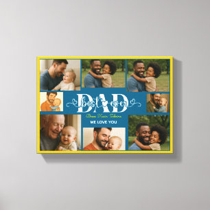 Best Father Ever personalised photo collage Canvas Print
