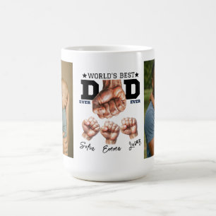 Best Father Ever Personalised Photo Collage Coffee Mug