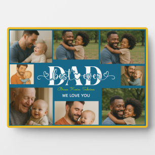 Best Father Ever personalised photo collage Plaque