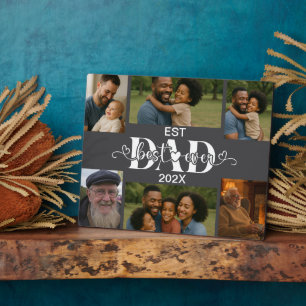 Best Father Ever – Personalized Photo Collage  Plaque