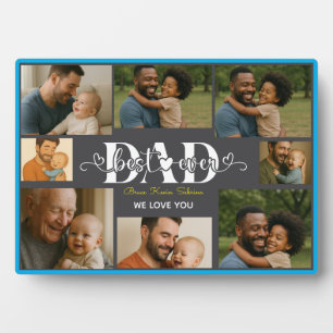 Best Father Ever personalized photo collage Plaque