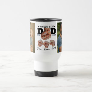 Best Father Ever Personalized Photo Collage Travel Mug