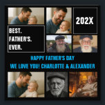 Best Father Ever Photo Collage and Custom Text<br><div class="desc">Turn your favourite memories into a stunning display with this Best Sister Ever personalised photo enlargement! Perfect for framing, gifting, or decorating her room, this high-quality print brings your special moments to life. Add a heartfelt message and choose your best photo together to create a meaningful piece of wall art...</div>