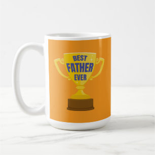 Best Father Ever Retro Trophy Cup for Dad Colourfu