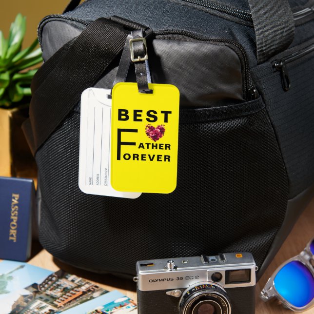 Best FATHER Forever – Luggage Tag (Front & Back)