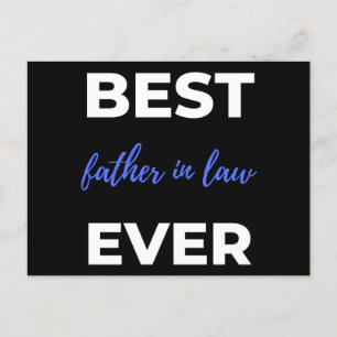 Best Father In Law Ever Holiday Postcard