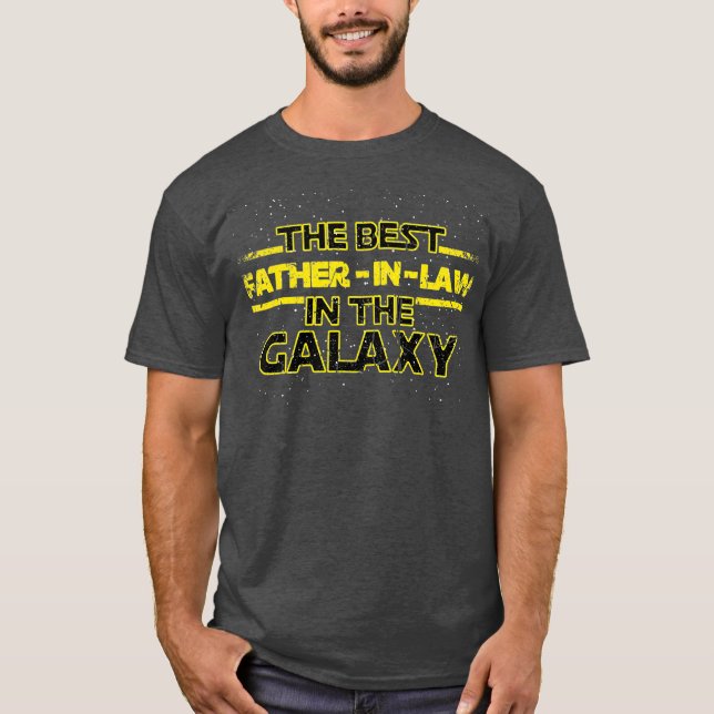 Best Father in Law in Galaxy Cool Gift for in T-Shirt (Front)