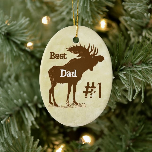 Best Father Moose Award Ornaments (Tree)