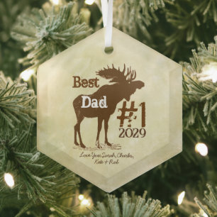Best Father Moose Award Ornaments