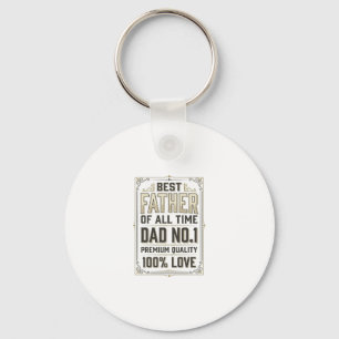 Best Father Vintage Engraving Typographic Shirt De Key Ring