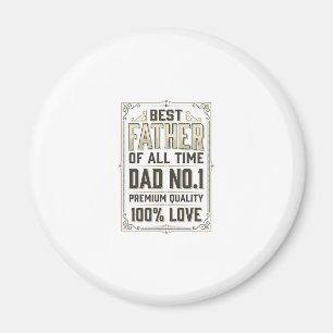 Best Father Vintage Engraving Typographic Shirt De Magnet