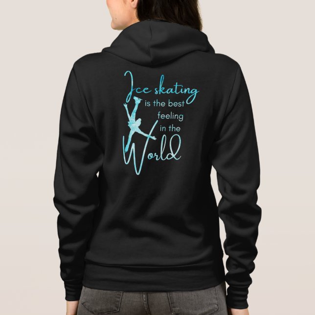 Best feeling - Frozen blue figure skating jacket Hoodie (Back)