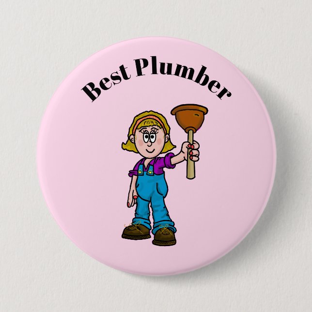 Best Female Plumber Button (Front)