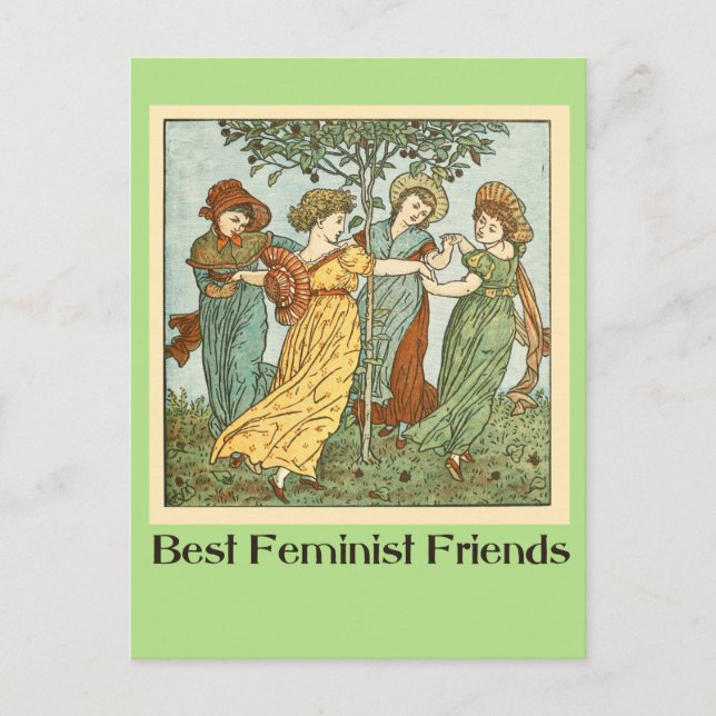 Best feminist friends postcard (Front)