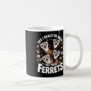 Best Ferret Art For Men Women Kids Pet Ferret Love Coffee Mug
