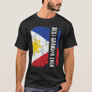 Best Filipino Grandpa Ever Philippines Flag Father T-Shirt