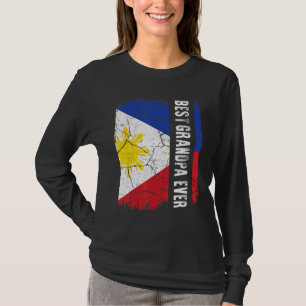 Best Filipino Grandpa Ever Philippines Flag Father T-Shirt