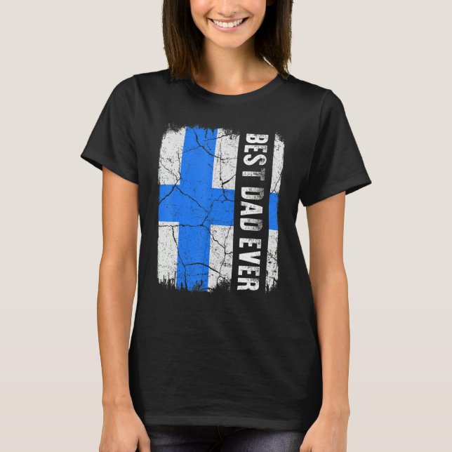 Best Finn Dad Ever Finland Flag Father's Day T-Shirt (Front)