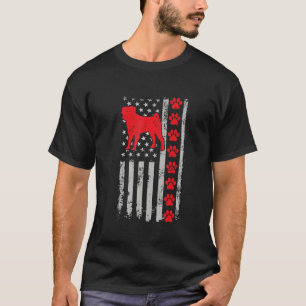 Best Firefighter Bugg Mum Dad Ever Us Flag Dog Paw T-Shirt