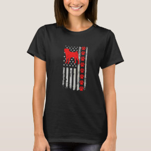 Best Firefighter Bugg Mum Dad Ever Us Flag Dog Paw T-Shirt