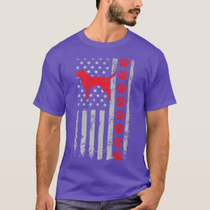 Best Firefighter Goldador Mum Dad Ever US Flag Dog T-Shirt
