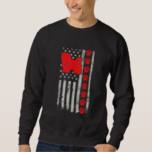 Best Firefighter Havanese Mum Dad Ever Us Flag Dog Sweatshirt