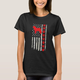 Best Firefighter Leonberger Mum Dad Ever Us Flag D T-Shirt