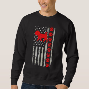 Best Firefighter Maltese Mum Dad Ever Us Flag Dog Sweatshirt