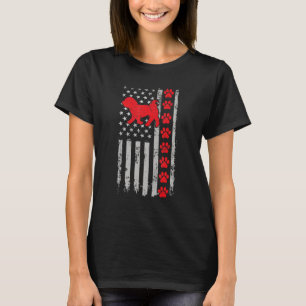 Best Firefighter Maltese Mum Dad Ever Us Flag Dog T-Shirt