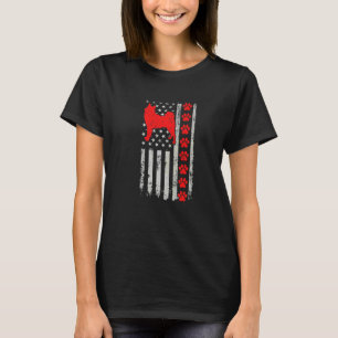 Best Firefighter Spitz Mum Dad Ever Us Flag Dog Pa T-Shirt