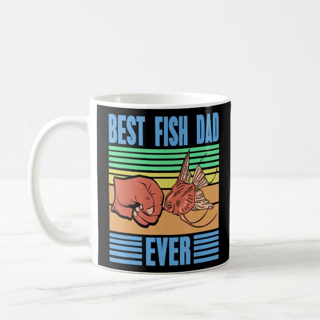 Best Fish Dad Ever Retro Fishing   Present    Coffee Mug (Left)