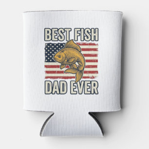 Best Fish Dad Ever Vintage Goldfish Shirt Design_1 Can Cooler