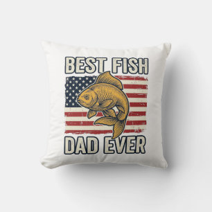 Best Fish Dad Ever Vintage Goldfish Shirt Design_1 Cushion