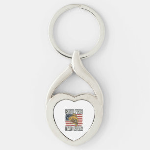 Best Fish Dad Ever Vintage Goldfish Shirt Design_1 Key Ring
