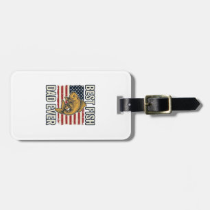 Best Fish Dad Ever Vintage Goldfish Shirt Design_1 Luggage Tag