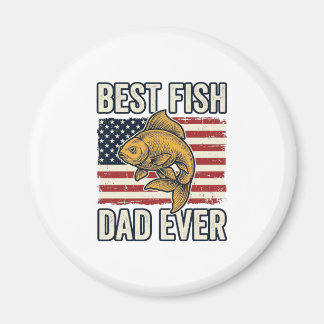 Best Fish Dad Ever Vintage Goldfish Shirt Design_1 Magnet