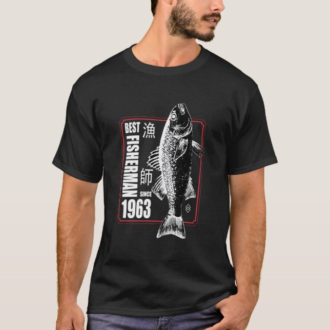 Best Fisher Since 1963 Fishing 60Th 60 T-Shirt (Front)