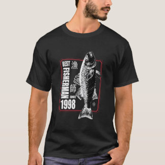 Best Fisher Since 1998 Fishing 25Th 25 T-Shirt