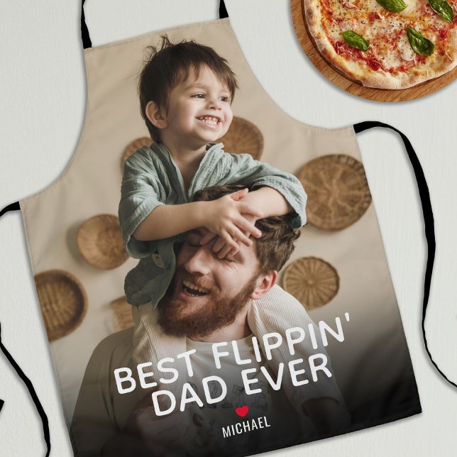 Best Flippin' Dad Ever l Photo Father's Day Apron (Creator Uploaded)